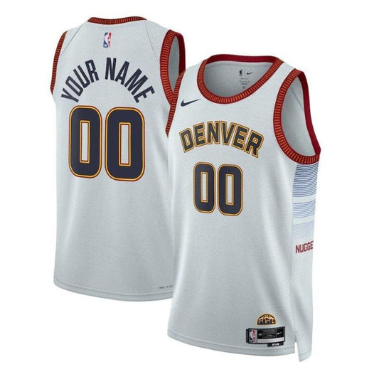 Camisa NBA Denver Nuggets Unissex 2023 - Edição City - Cinza 