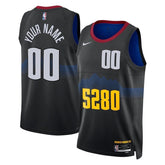 Camiseta unisex de la NBA de los Denver Nuggets 23/24 - Negra - Edición City 