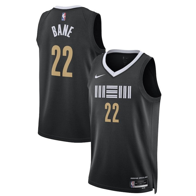 Camiseta unisex de la NBA Desmond Bane de los Memphis Grizzlies 23/24 - Negra - Edición City