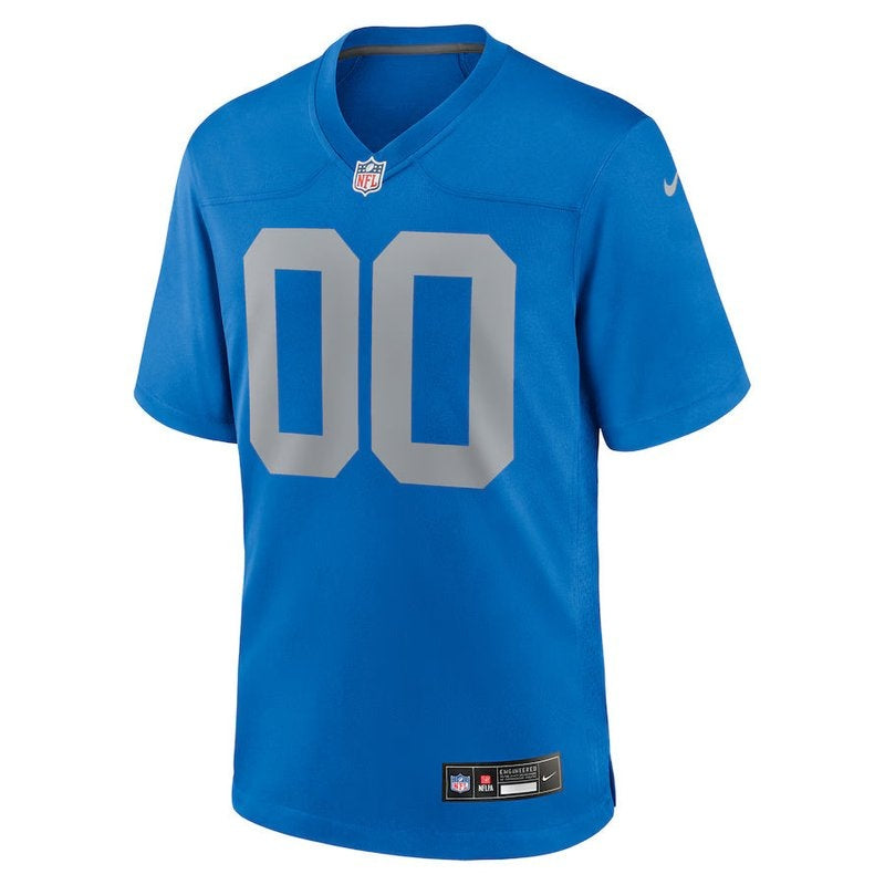 Detroit Lions - Camisa de jogo personalizada alternativa da NFL - Azul 