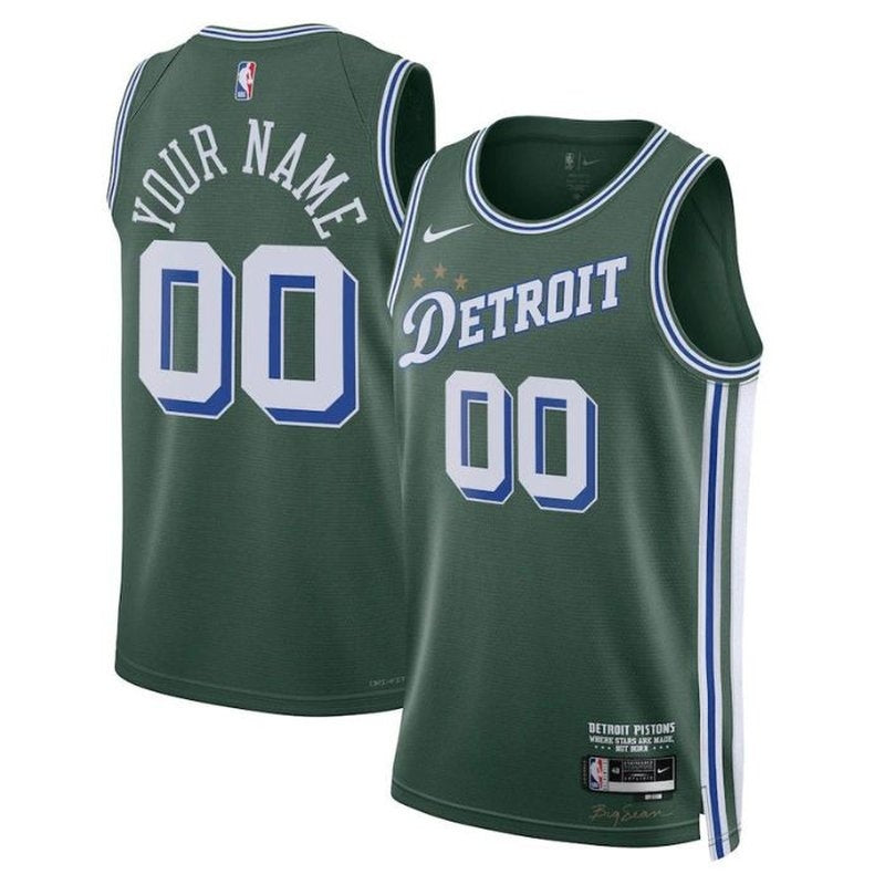 Camiseta unisex de la NBA de los Detroit Pistons 2023 - Edición Ciudad - Verde 