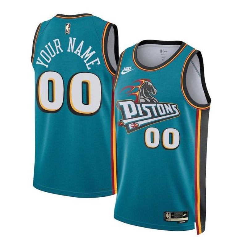 Camiseta unisex de la NBA de los Detroit Pistons 2023 - Edición Clásica - Verde azulado 