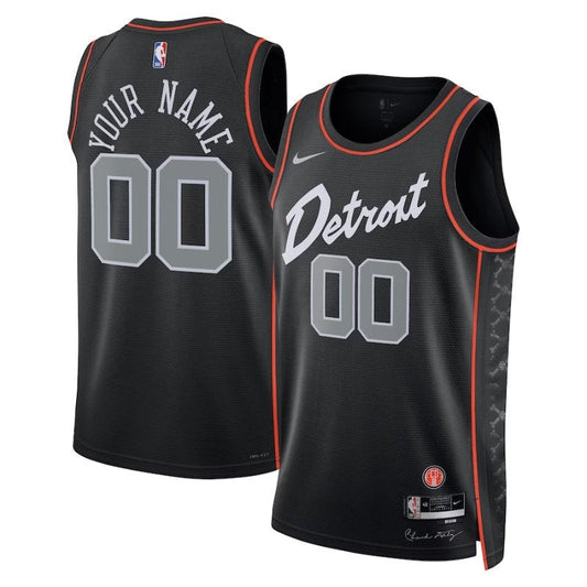 Camiseta NBA unisex Detroit Pistons 23/24 - Negra - Edición City 