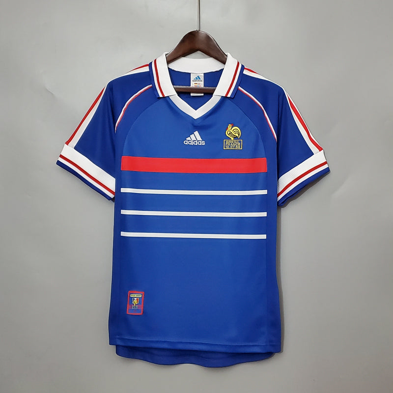 Imagem do produto Camisa França Titular 1998 - Versão Retro com entrega para brasileiros no Reino Unido