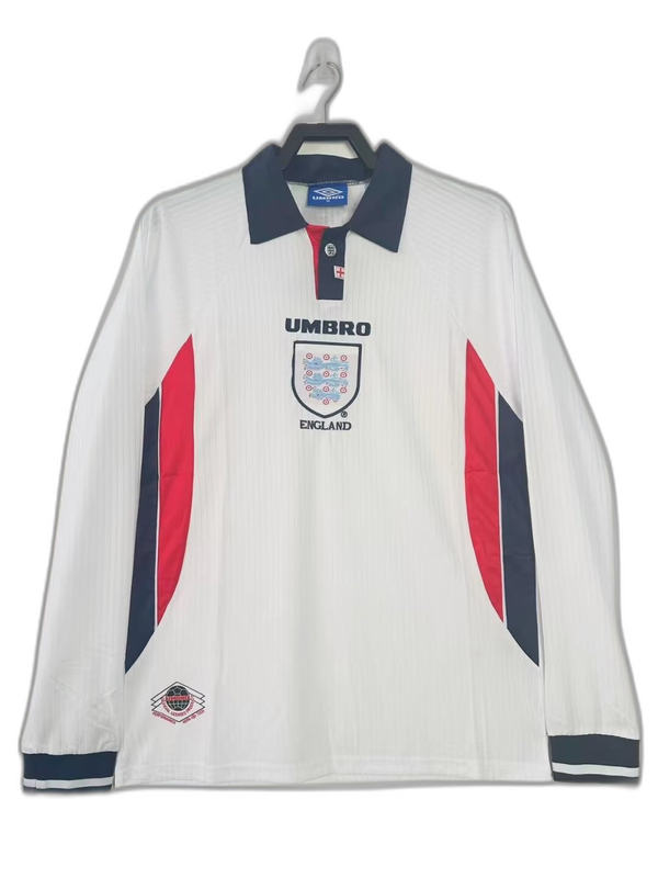 Camisa Home da Inglaterra 1998 I - Versão Retro de Manga Longa
