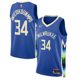 Giannis Antetokounmpo Milwaukee Bucks Camiseta unisex NBA 2023 - Edición Ciudad - Azul