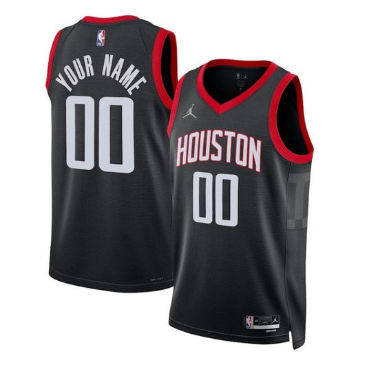 Camiseta unisex de la NBA de los Houston Rockets 2023 - Edición Statement - Negra 