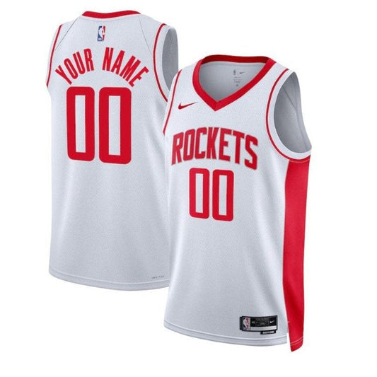 Camiseta unisex blanca de la NBA de los Houston Rockets 2023 - Edición Asociación 