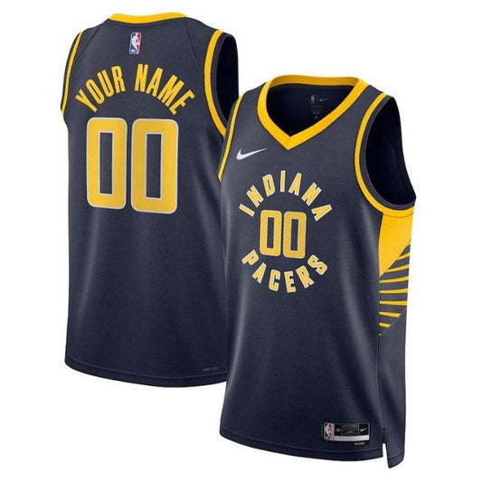 Camisa Indiana Pacers Unissex 2023 NBA Azul Marinho - Edição Ícone 