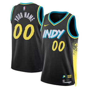 Camiseta unisex de la NBA de los Indiana Pacers 23/24 - Negra - Edición City 