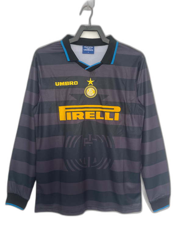 Camisa reserva do Inter de Milão 97/98 II - Versão retrô de manga comprida