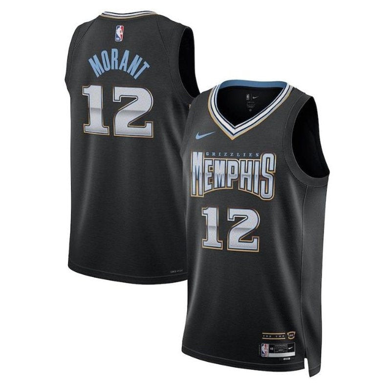 Camiseta unisex de la NBA de Ja Morant de los Memphis Grizzlies 2023 - Edición City - Negra