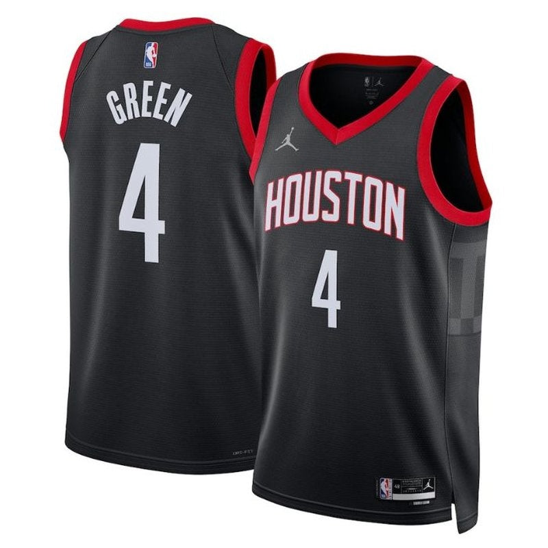 Camiseta de la NBA Jalen Green de los Houston Rockets 2023, edición Statement, color Oro - Negra