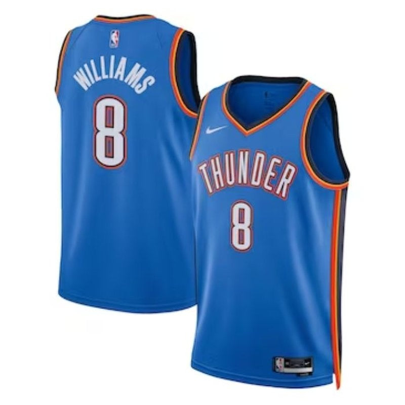 Camisa Jalen Williams Oklahoma City Thunder Unissex 2023 NBA - Edição Ícone - Azul 