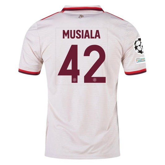 Jamal Musiala Bayern de Munique 24/25 III Terceira Camisa UCL - Versão Torcedor 