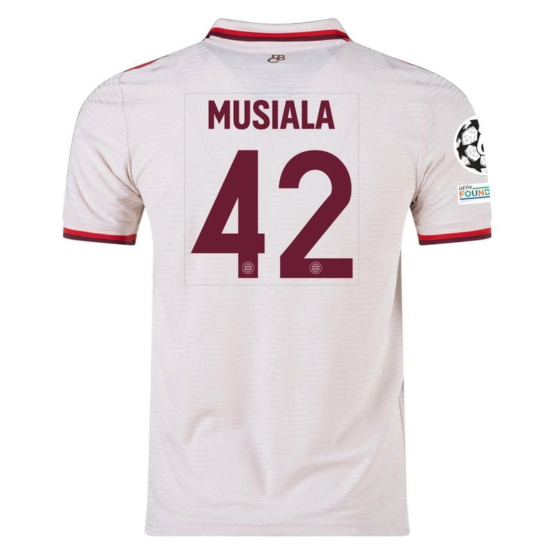 Jamal Musiala Bayern de Munique 24/25 III Terceira camisa UCL - versão do jogador 