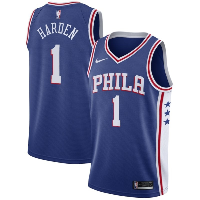 Camisa James Harden Philadelphia 76ers 20222 NBA - Edição Ícone - Royal 