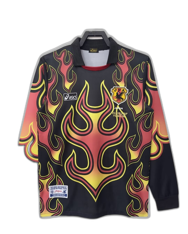 Camisa de goleiro do Japão 1998 - Versão retrô de manga comprida