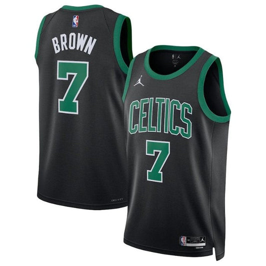 Camiseta unisex de la NBA Jaylen Brown Boston Celtics 2023, edición Statement - Negra