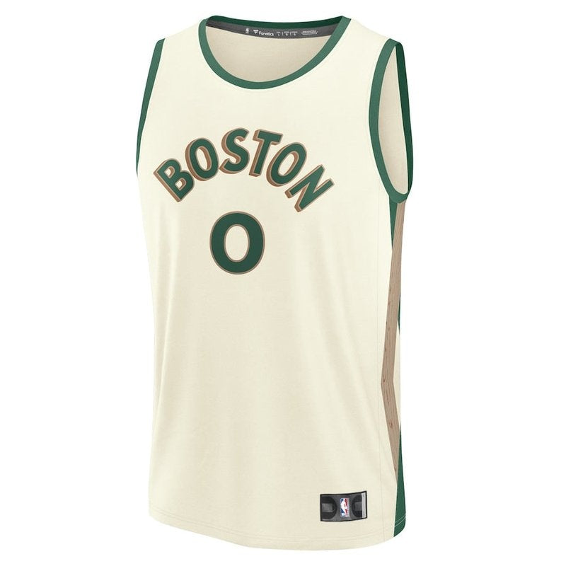 Camiseta de la NBA de Jayson Tatum, Boston Celtics, Fanatics Branded 23/24 Fast Break - Blanca - Edición City
