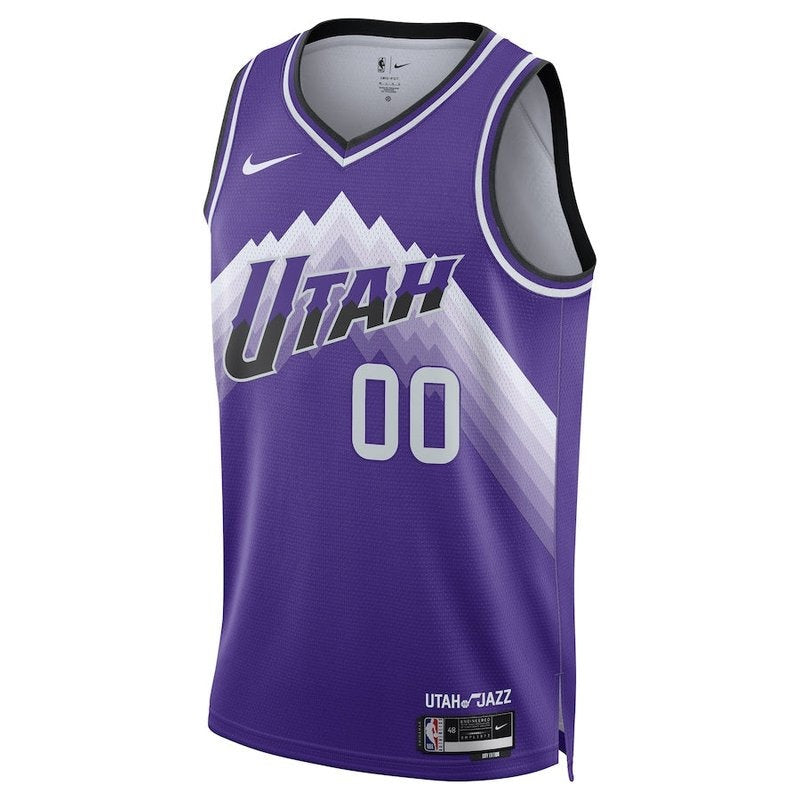 Camisa Jordan Clarkson Utah Jazz Unissex 23/24 NBA - Roxa - Edição City 