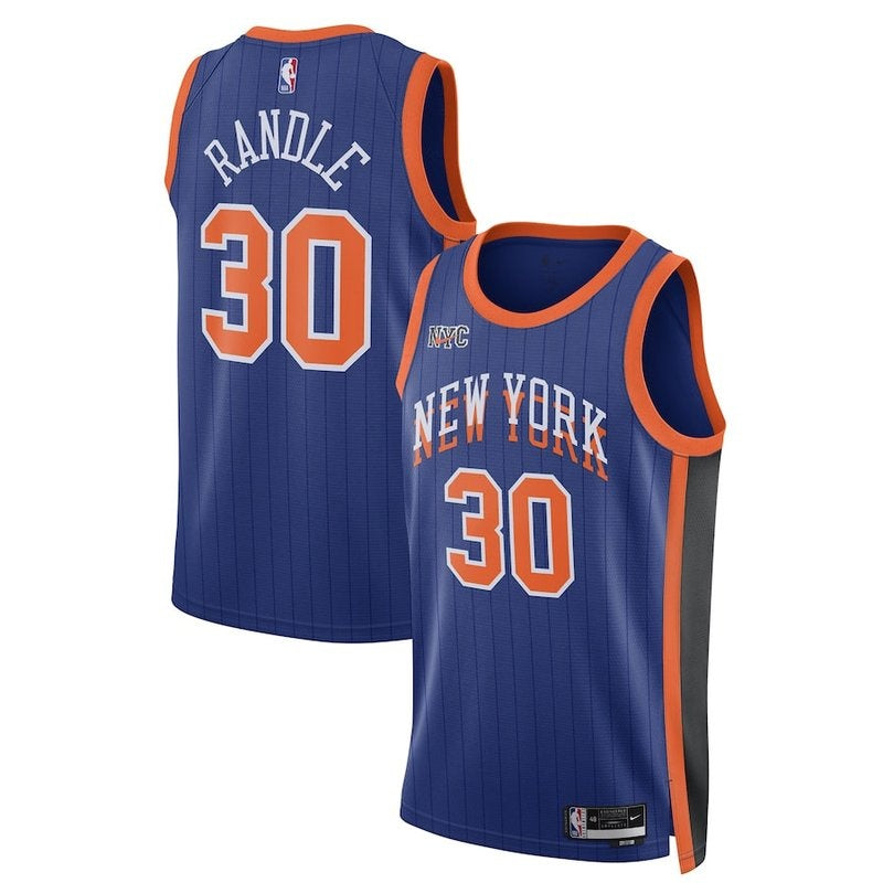 Camisa NBA Julius Randle New York Knicks Unissex 23/24 - Azul - Edição City 
