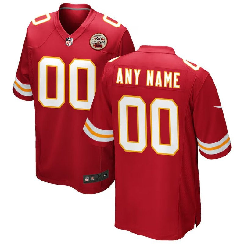 Kansas City Chiefs - Camisa personalizada para jogo da NFL - Vermelha 