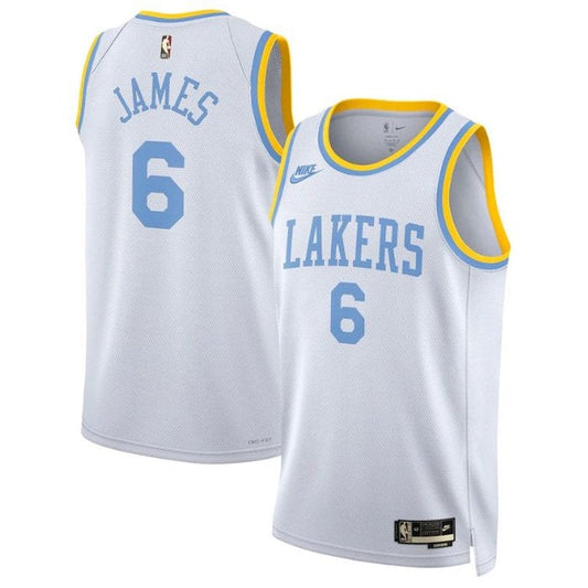 Camisa LeBron James Los Angeles Lakers 2023 Branca da NBA - Edição Clássica 