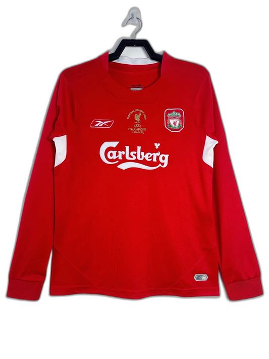 Camisa Liverpool 04/05 I Home - Manga Longa Versão Retro