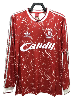 Camiseta local del Liverpool 89/91 I - Versión retro de manga larga