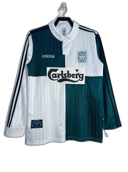 Camisa reserva do Liverpool 95/96 II - Versão retrô de manga comprida