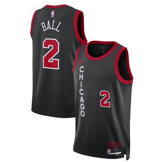 Camisa Lonzo Ball Chicago Bulls Unissex 23/24 NBA - Preta - Edição City 