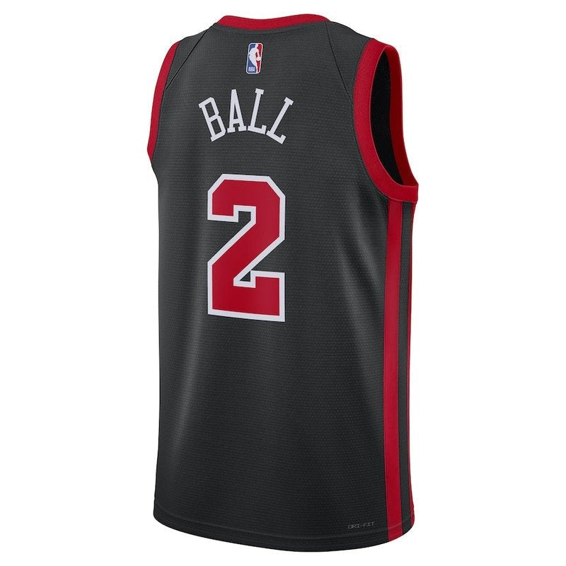 Camisa Lonzo Ball Chicago Bulls Unissex 23/24 NBA - Preta - Edição City 