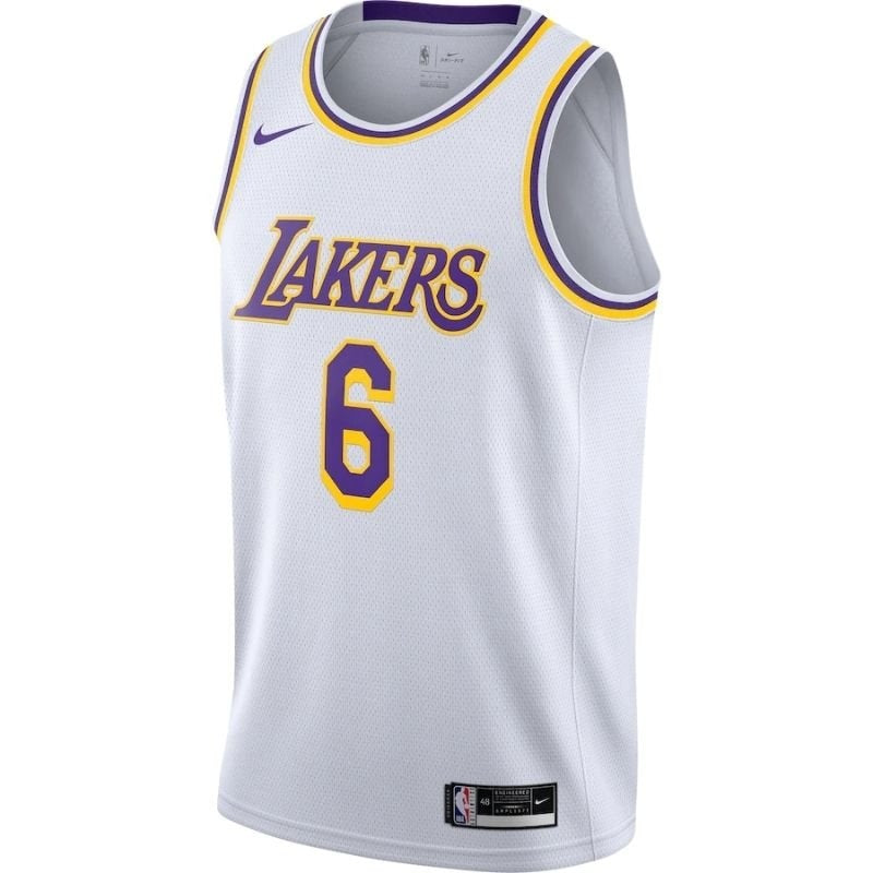 Camisa NBA Los Angeles Lakers LeBron James #6 2021/22, amarela 