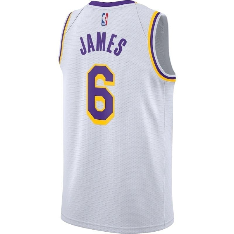 Camisa NBA Los Angeles Lakers LeBron James #6 2021/22, amarela 