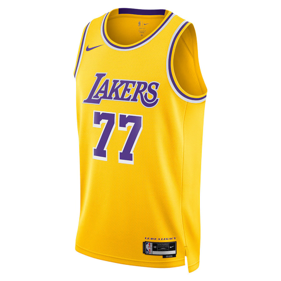 Luka Dončić - Camisa NBA Los Angeles Lakers Icon Edition 2024 - Dourada - Unissex