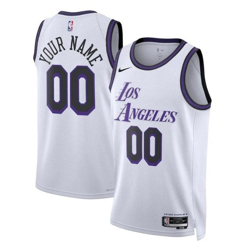 Camiseta unisex de la NBA de Los Ángeles Lakers 2023 - Edición Ciudad - Blanca 