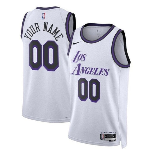 Camisa NBA Los Angeles Lakers Unissex 2023 - Edição City - Branca 