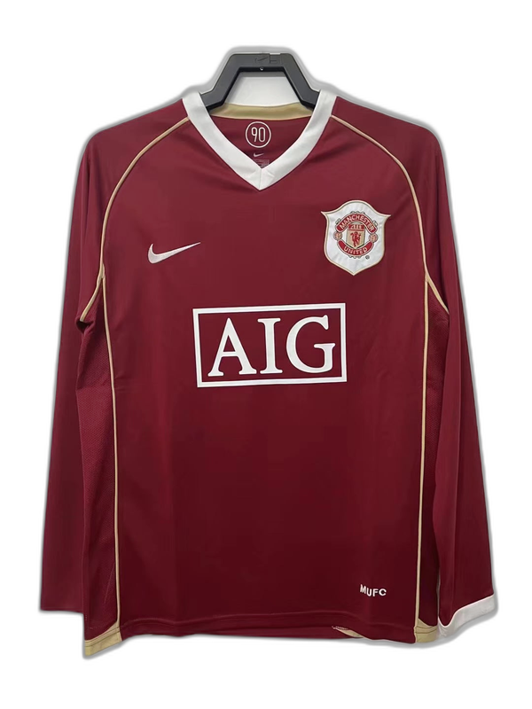 Camiseta local del Manchester United 06/07 I - Versión retro de manga larga