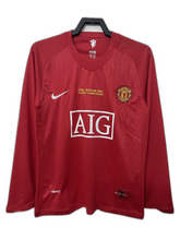 Camiseta local del Manchester United 07/08 I - Versión retro de manga larga