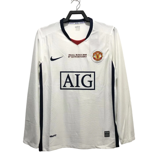 Camisa reserva Manchester United 08/09 II - Versão retrô de manga comprida