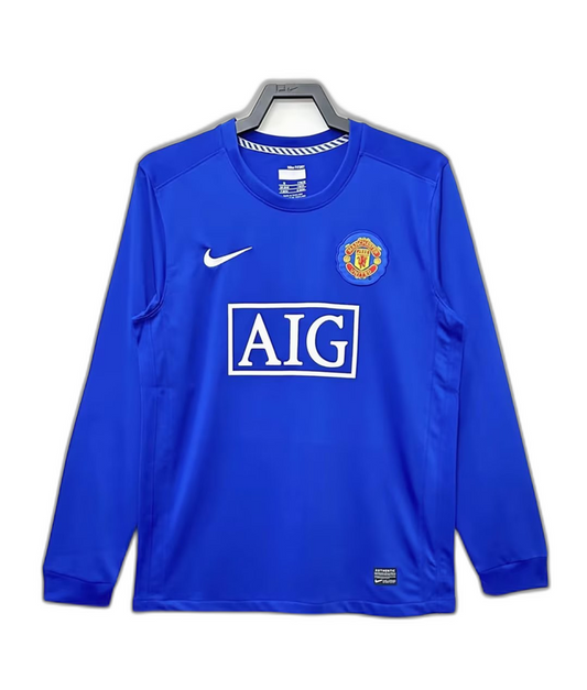Camiseta de la tercera equipación del Manchester United 08/09 III - Versión retro de manga larga