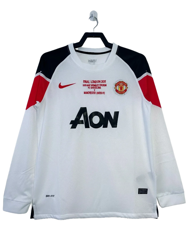 Camiseta de visitante del Manchester United 10/11 II - Versión retro de manga larga