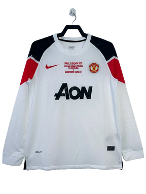 Camisa reserva Manchester United 10/11 II - Versão retrô de manga comprida
