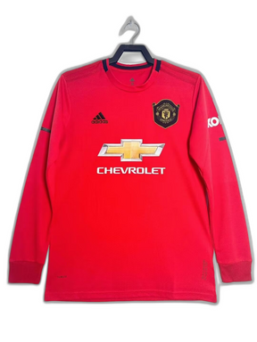 Camisa Manchester United 19/20 I Home - Manga Longa Versão Retro