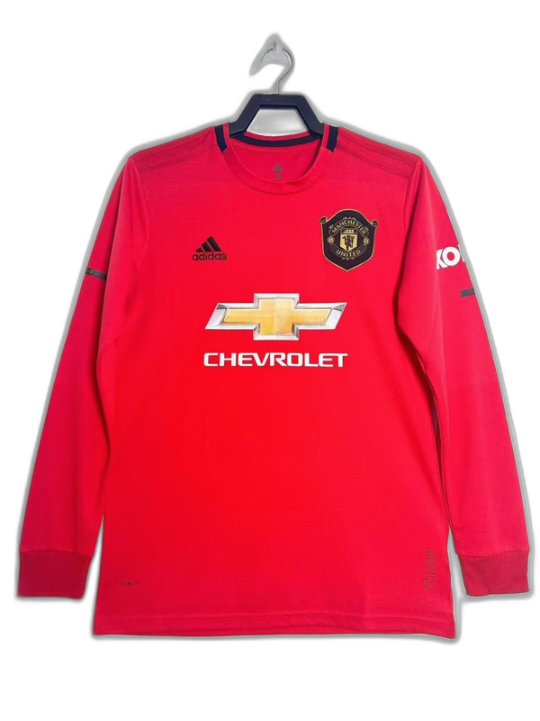 Camisa Manchester United 19/20 I Home - Manga Longa Versão Retro