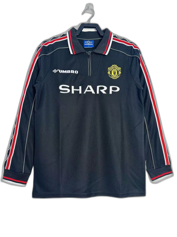Camisa preta de goleiro do Manchester United 1998 - versão retrô