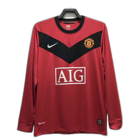 Camisa Manchester United 2010 I Home - Versão retrô de manga comprida
