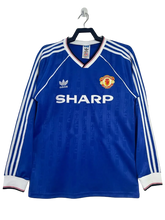 Camiseta de visitante del Manchester United 88/90 II - Versión retro de manga larga