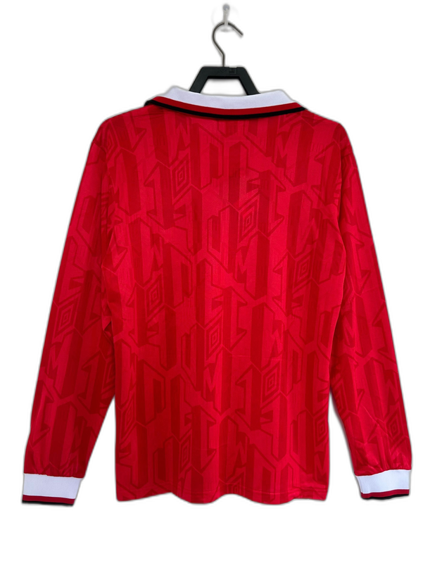 Camisa Manchester United 92/94 I Home - Versão retrô de manga comprida